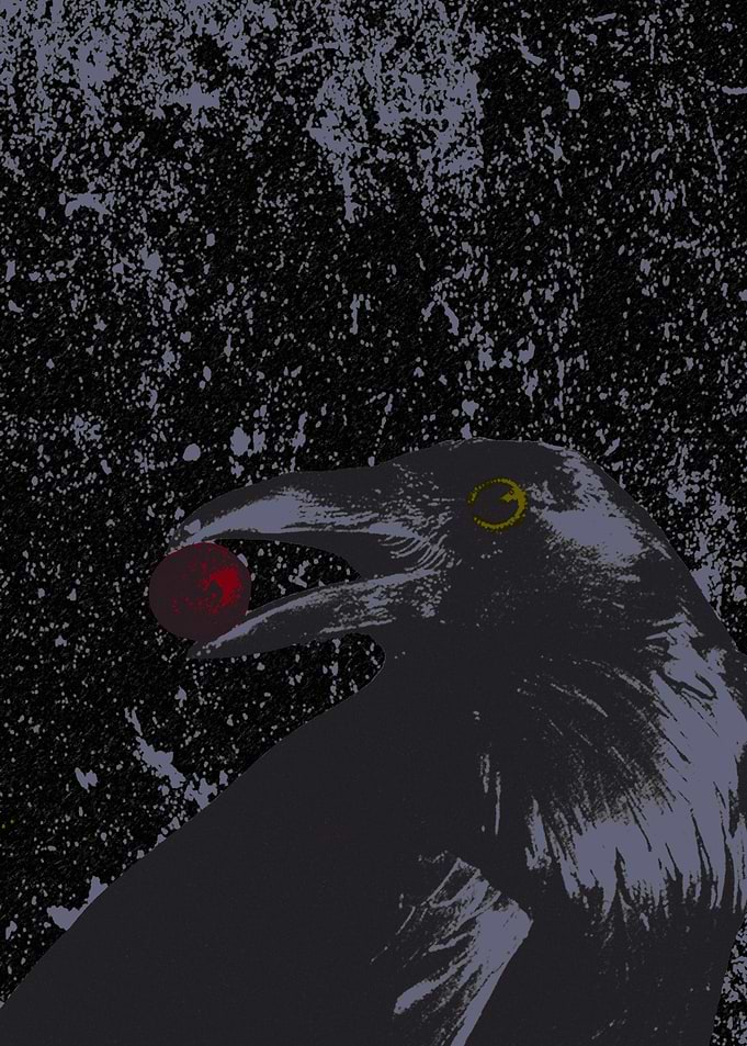 Lone Raven And The Red Berry