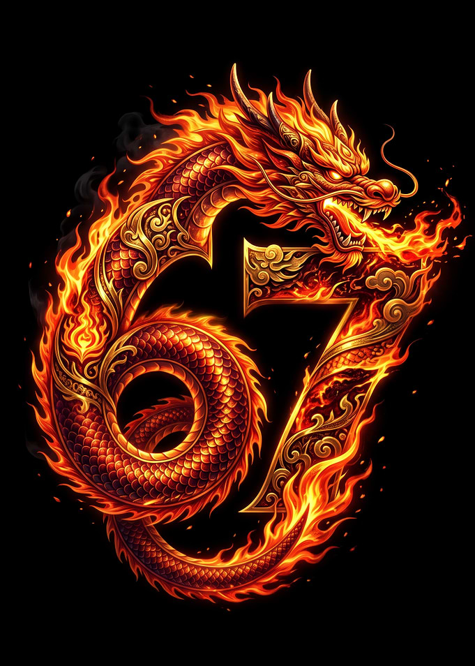 Fiery Dragon Embraces Number 67