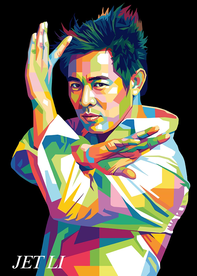 Jet Li Pop Art Portrait