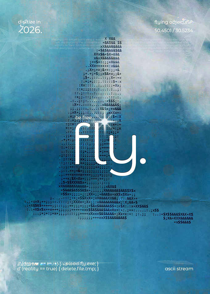 Abstract ASCII Art 'fly'