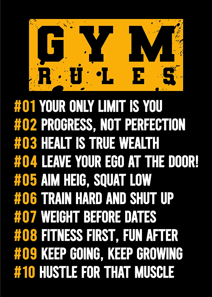 Gym Rules Motivational Poster