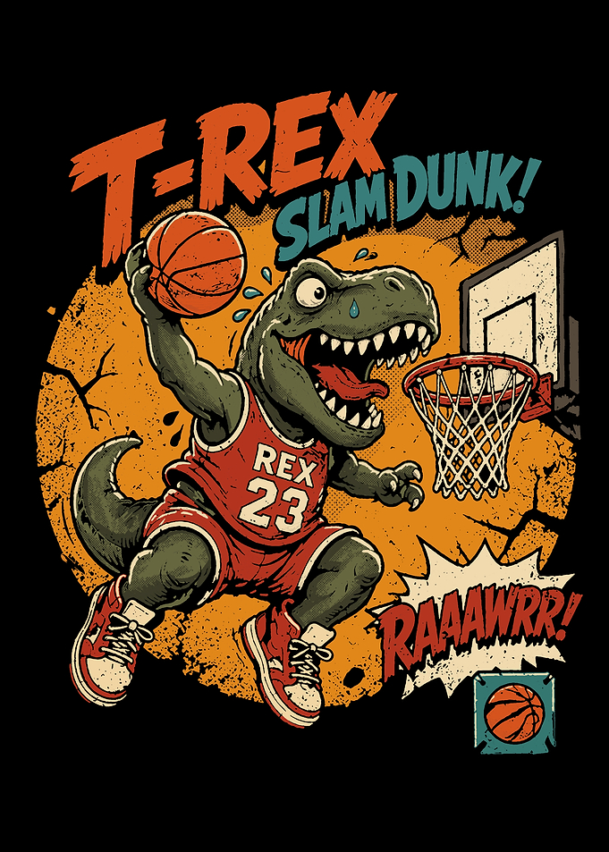 T-Rex Basketball Slam Dunk