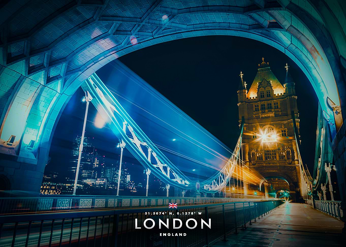 Nighttime London Tower Bridge
