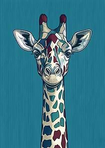 Stylized Giraffe Portrait