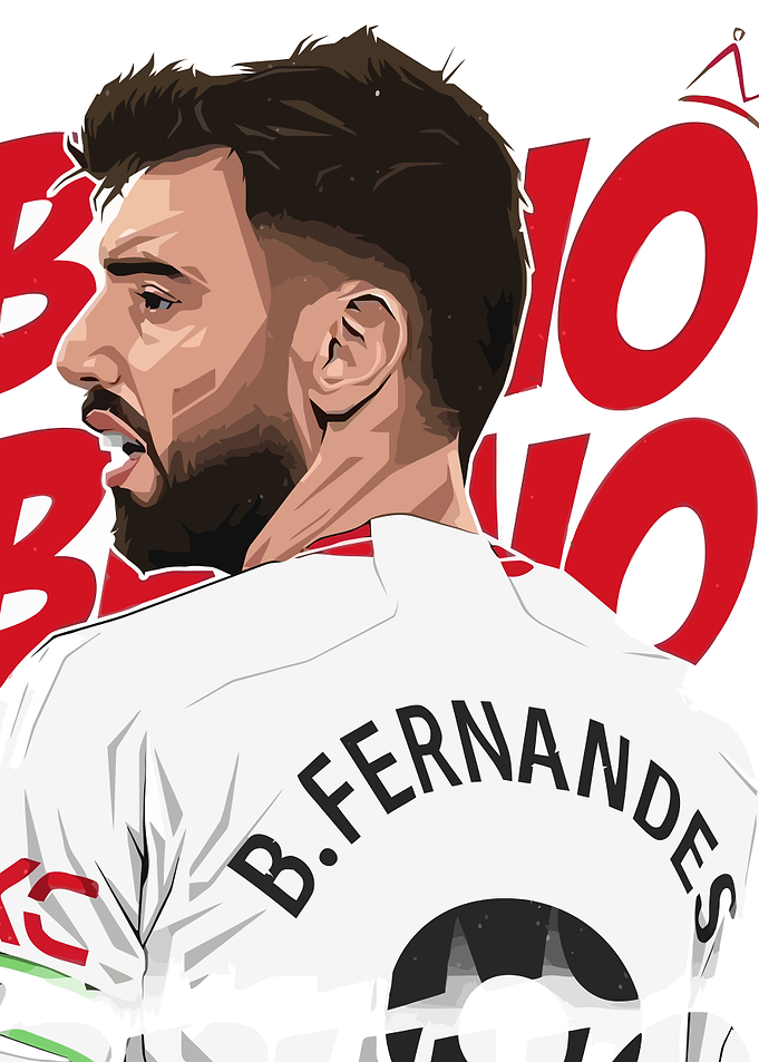 Bruno Fernandes Football Art