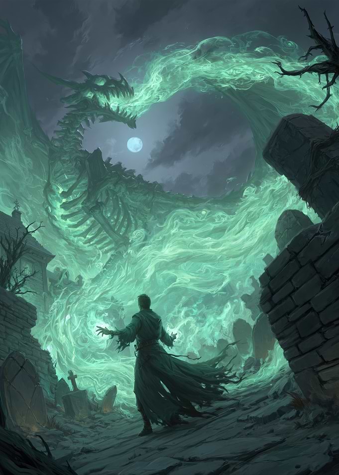 Necromancer Summons Spectral Dragon
