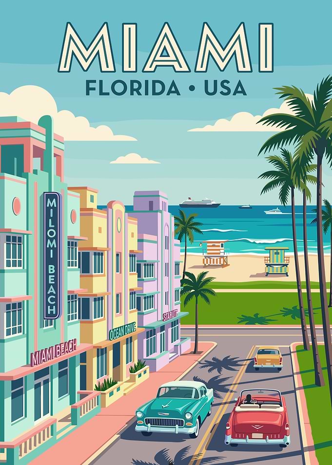 Miami Beach Art Deco Scene