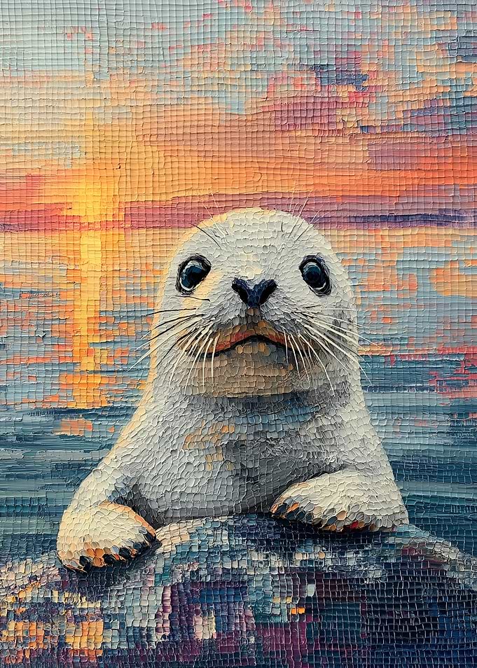 Cute Seal at Sunset