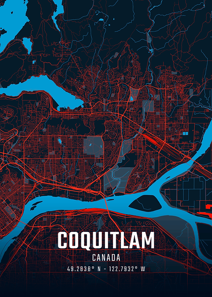 Coquitlam Canada City Map