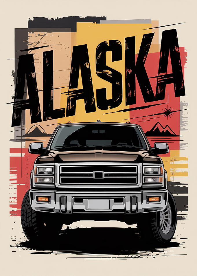 Alaska Truck Vintage Poster