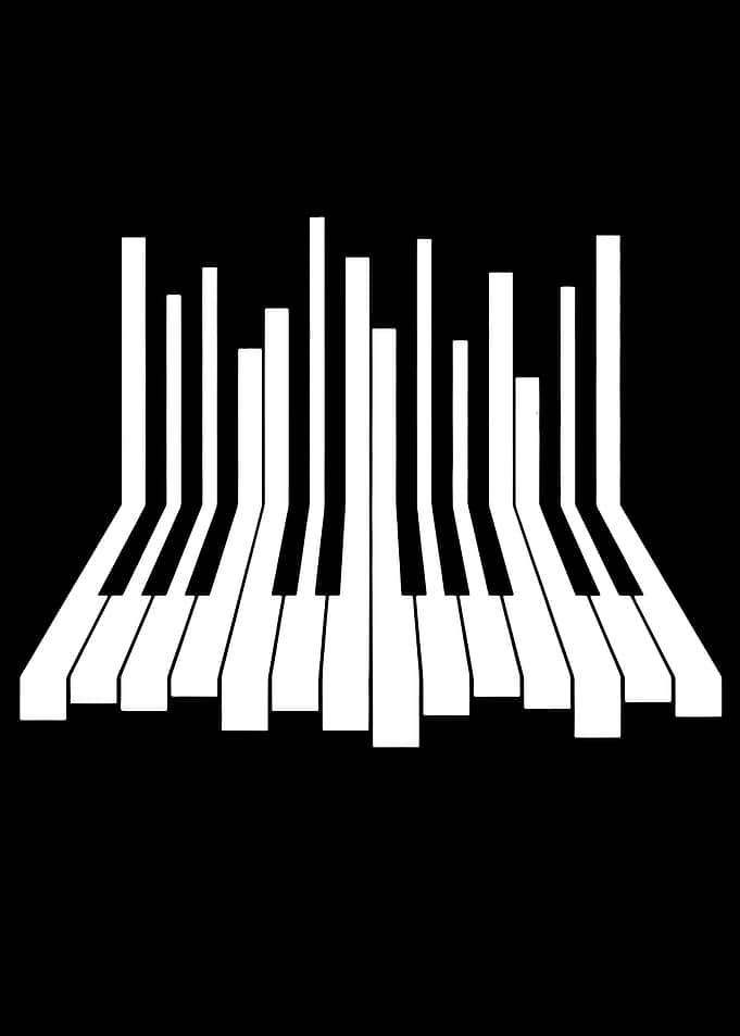 Abstract Piano Keys Art minimalist