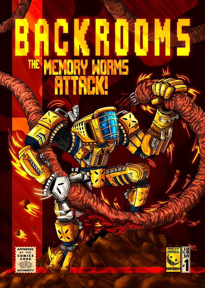 Backrooms Comic Cover - Memory worms