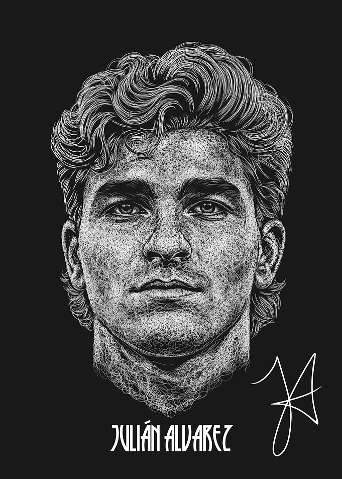 Julián Álvarez Scribble Art