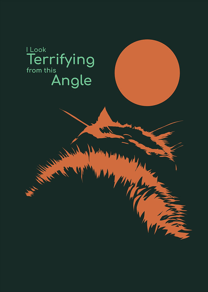 Funny Terrifying Angle Cat Poster