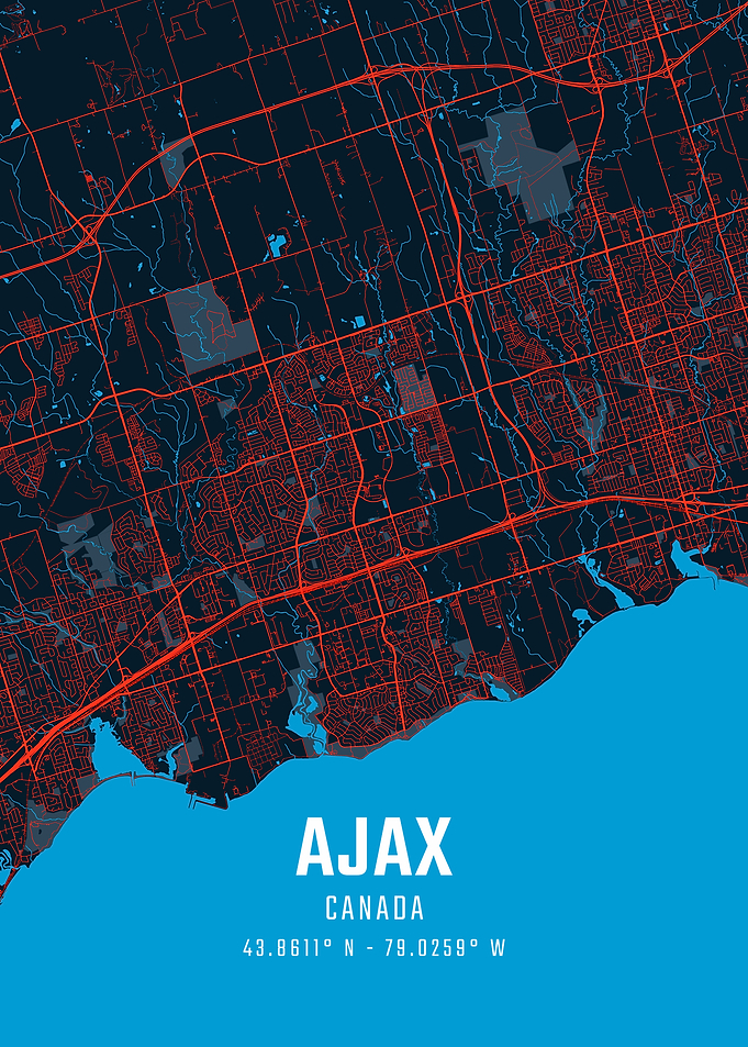 Ajax Canada City Map