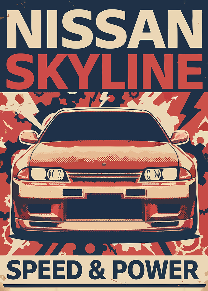 Nissan Skyline Speed & Power Poster