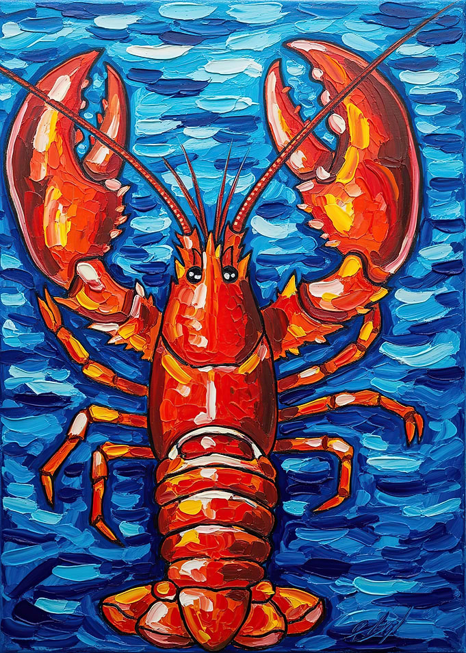 Vibrant Lobster Painting