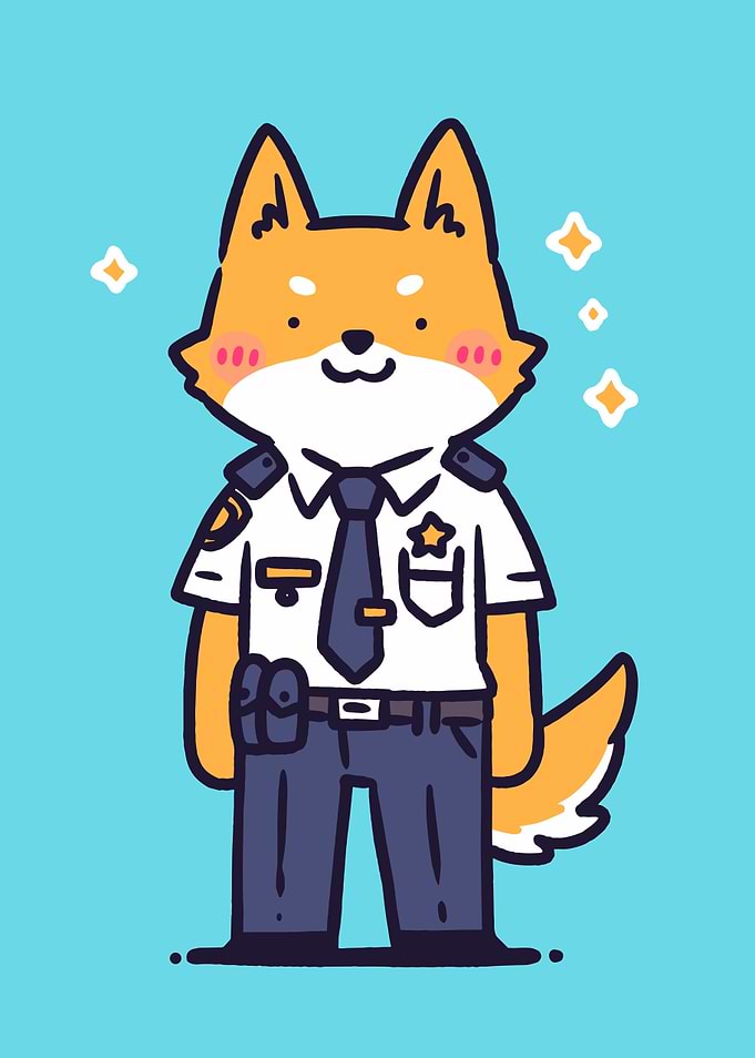 Cute Dog Police Officer