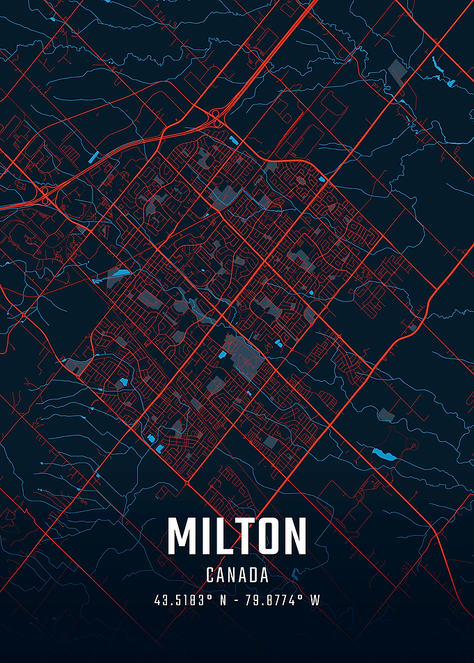 Milton Canada City Map