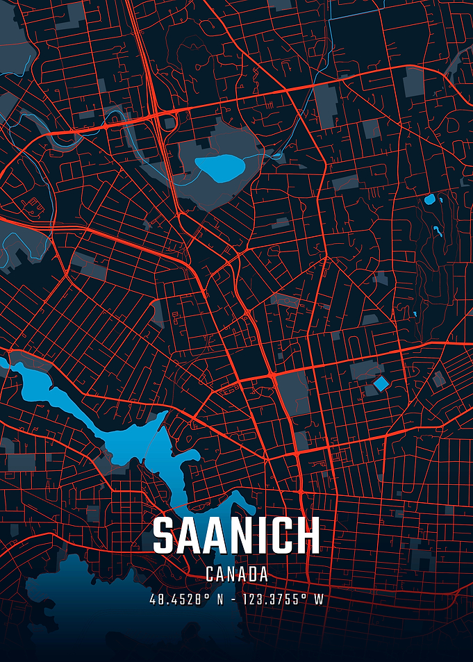 Saanich Canada City Map