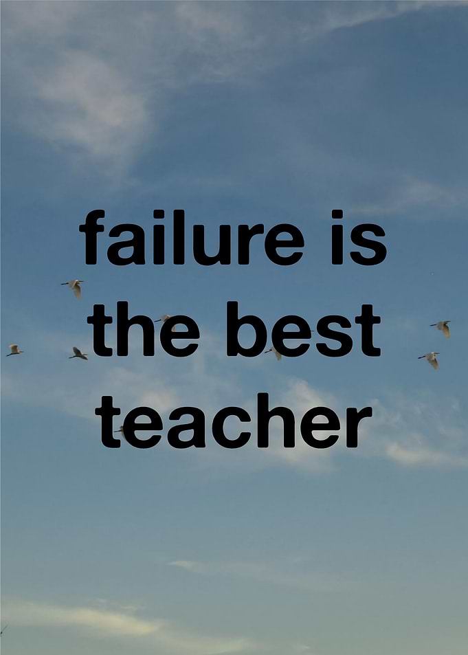 Failure is the best teacher quote