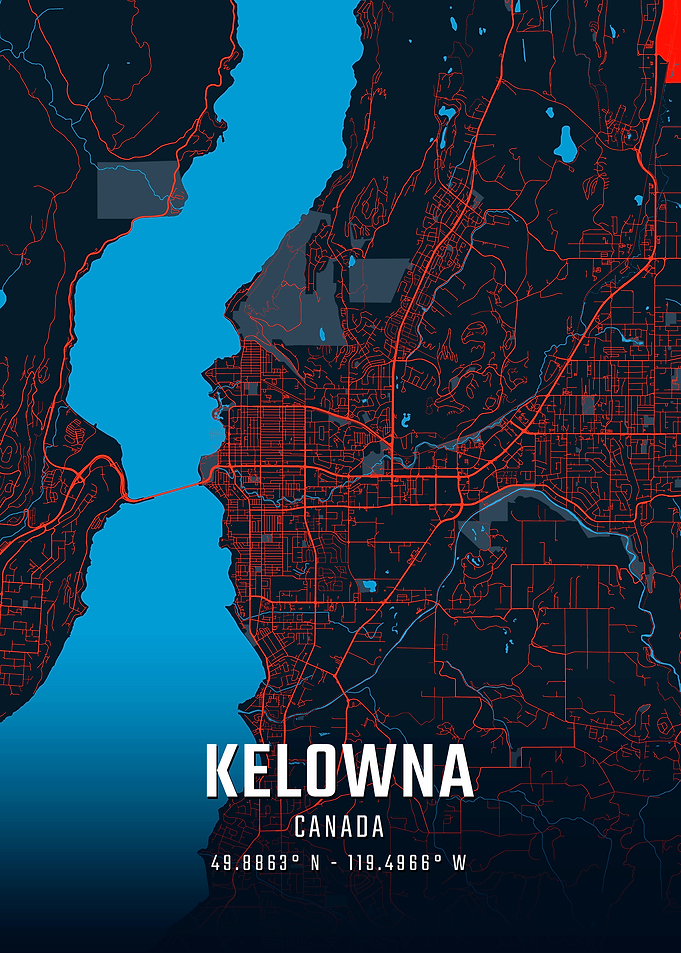 Kelowna Canada City Map