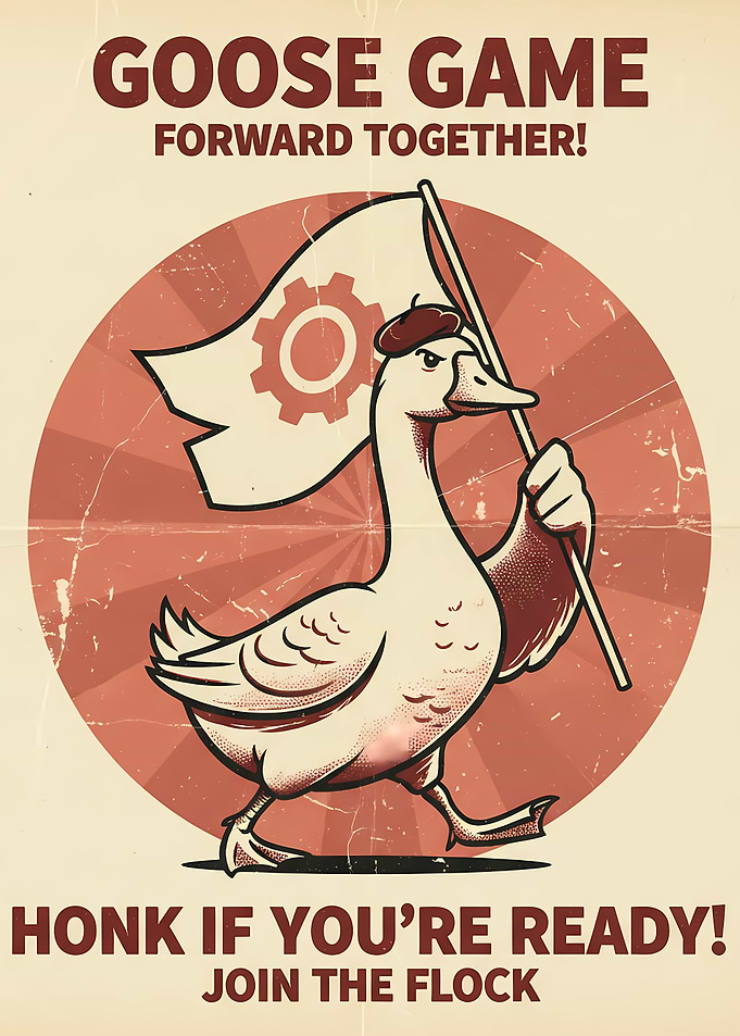 Honk If You Are Ready Goose Game Art