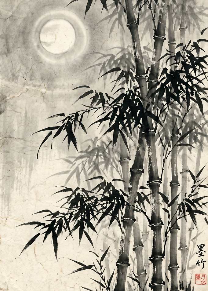 Bamboo under the Moon