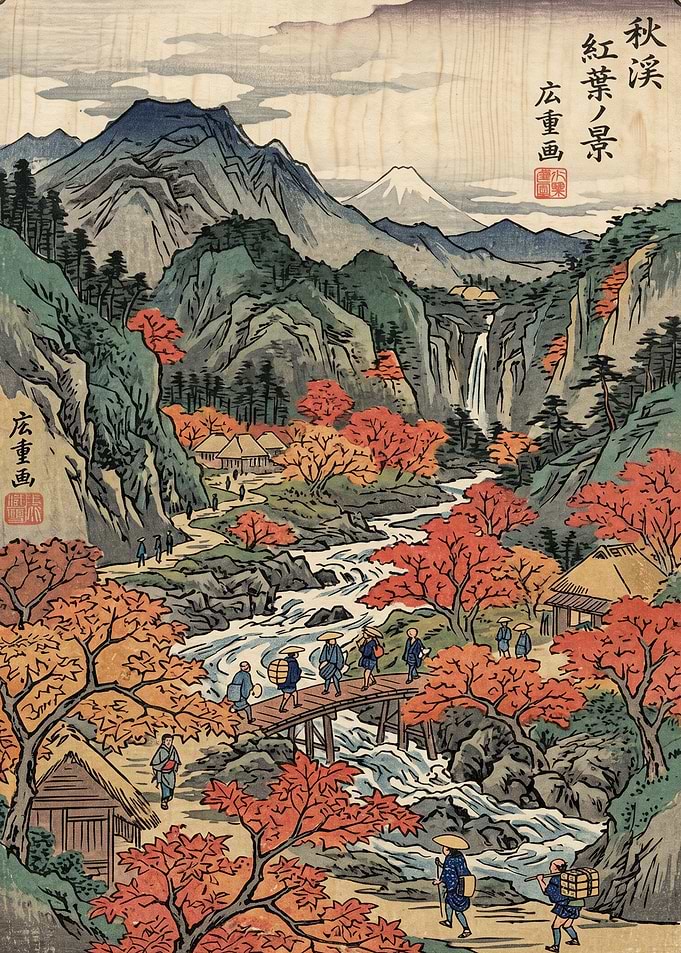 Autumn Landscape with Travelers
