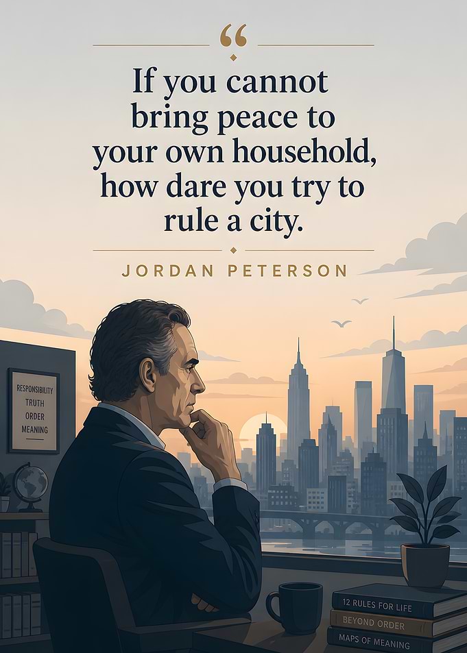 Jordan Peterson quote about ruling a city