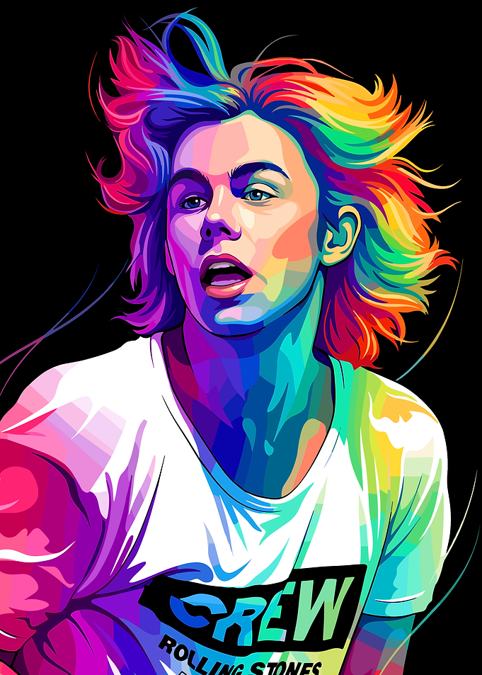 Colorful Portrait of a The Kid LAROI