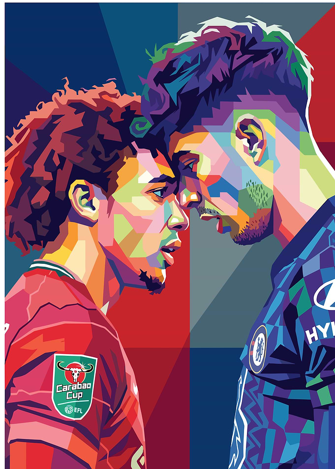Football Players in Pop Art Style