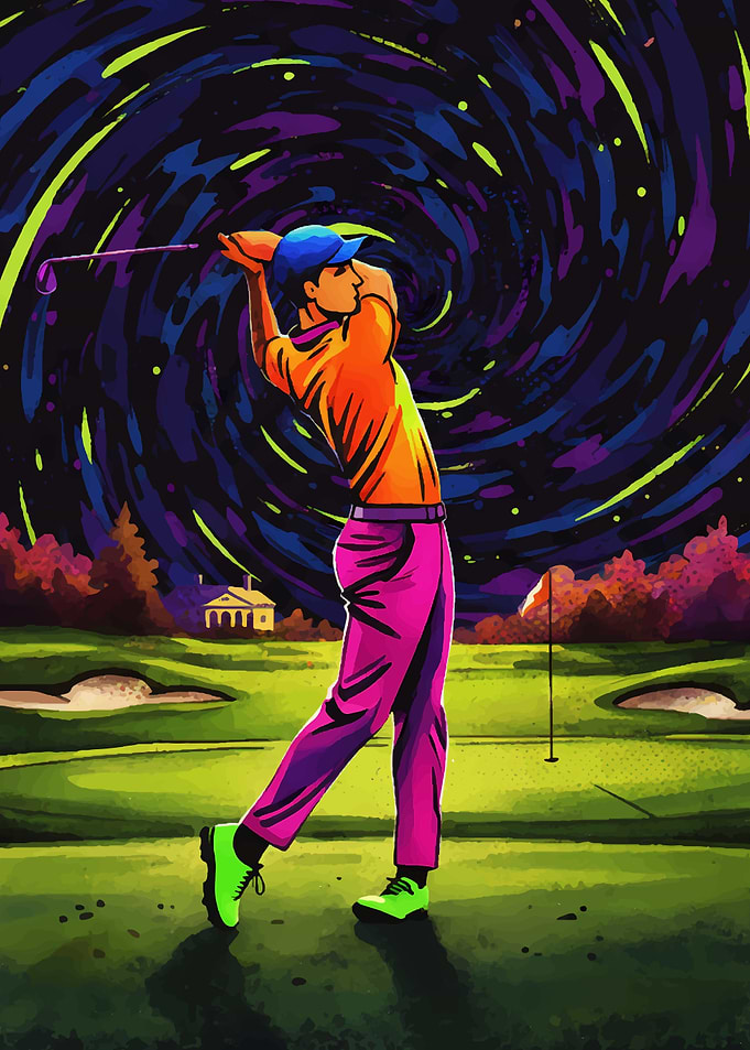 Vibrant Impressionist Golf Scene