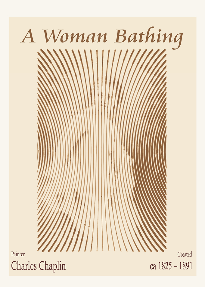 A Woman Bathing Vintage Poster