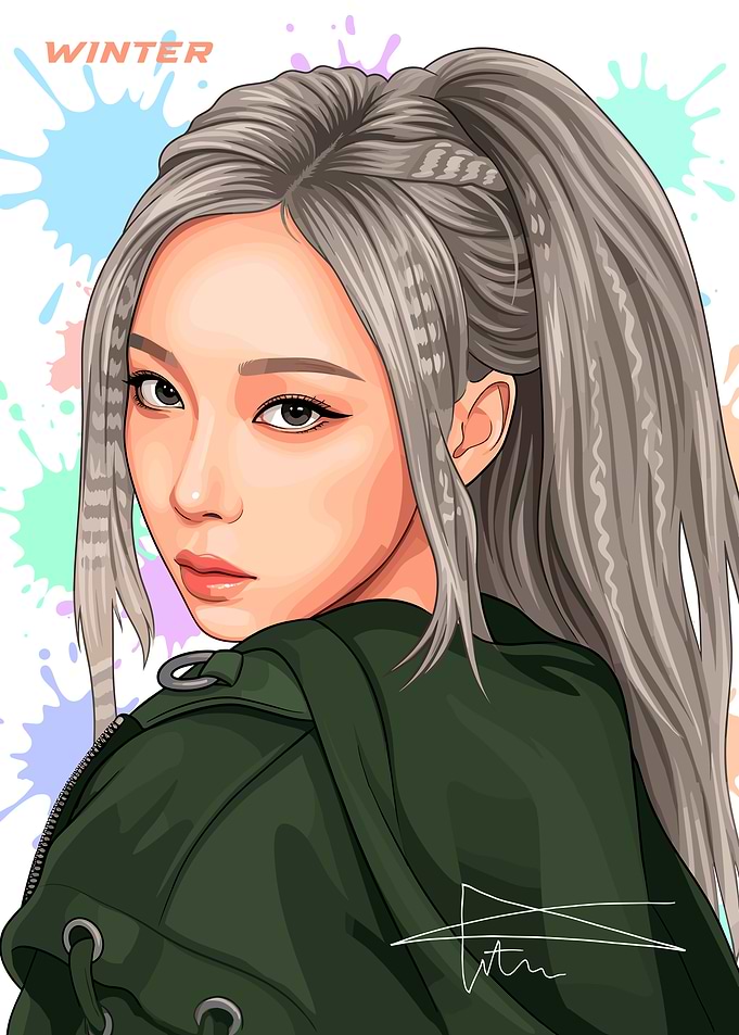 Winter K-Pop Idol Portrait