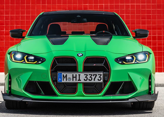 Green BMW M3 Front View