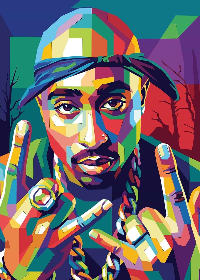 Tupac Shakur Pop Art Portrait