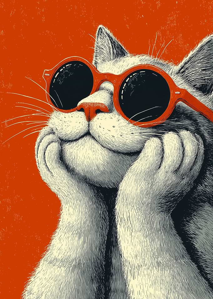 Cool Cat Wearing Sunglasses