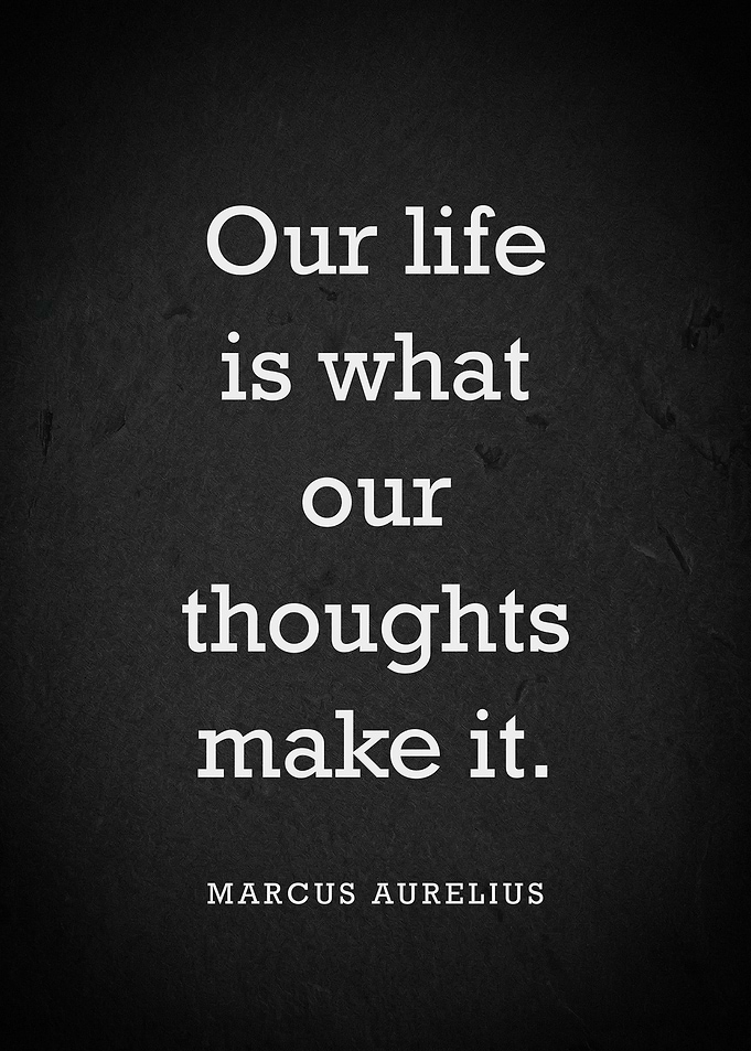 Marcus Aurelius Dark Minimalist Stoic Quote