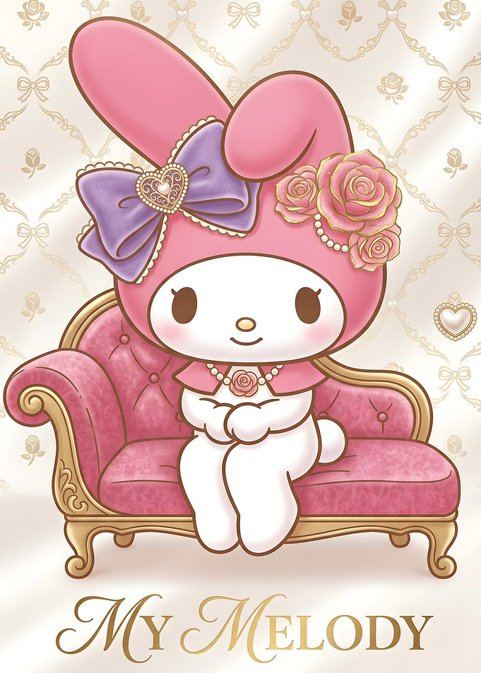 My Melody on a Pink Sofa