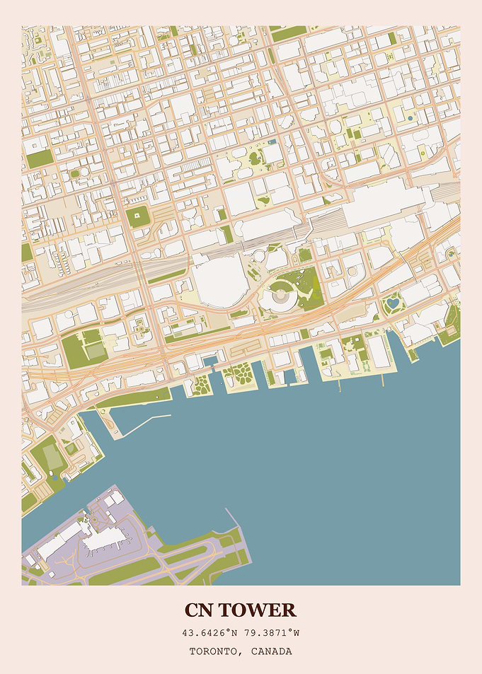 CN Tower Toronto Map