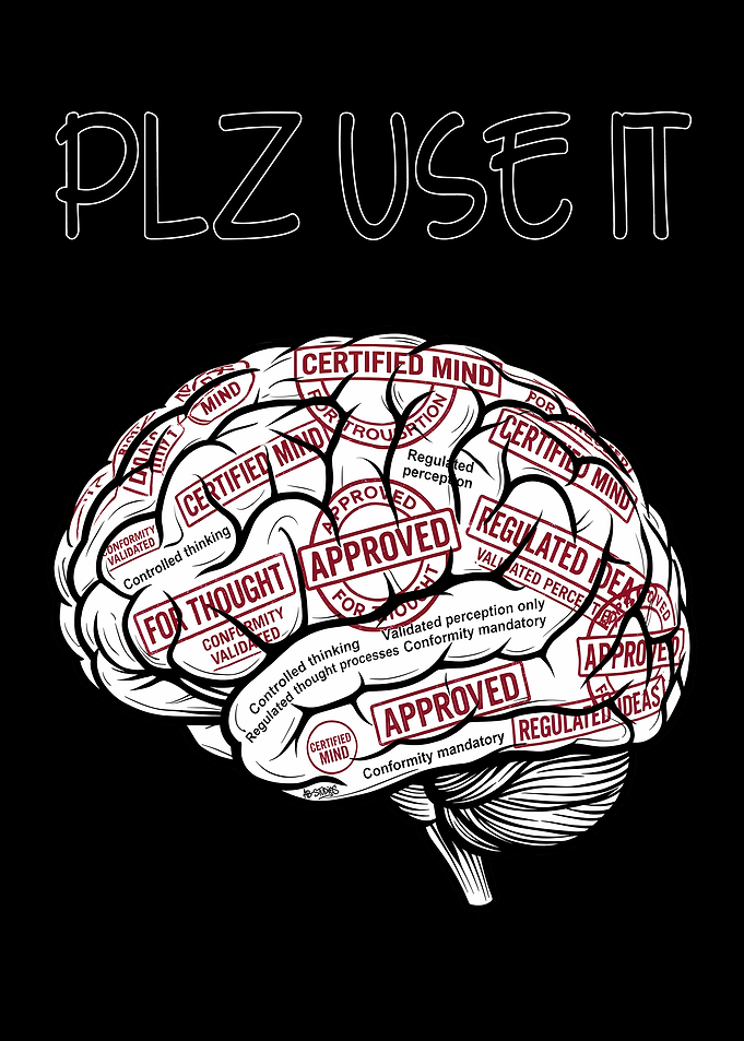 Brain with Approved Stamps