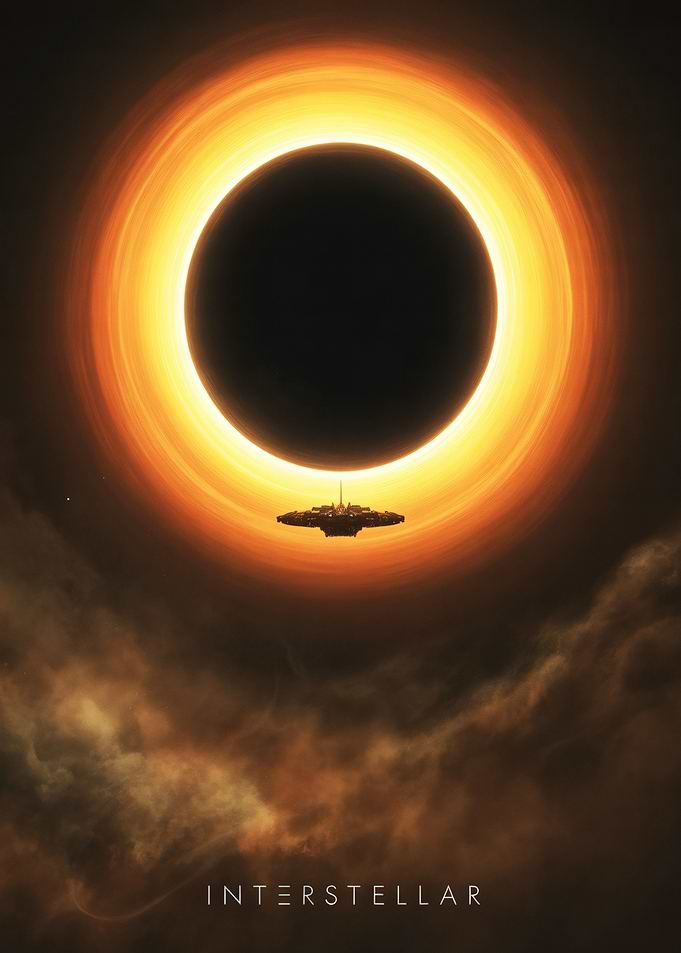 Interstellar Black Hole Spaceship Poster
