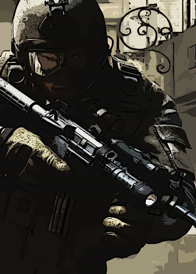 Soldier with Assault Rifle