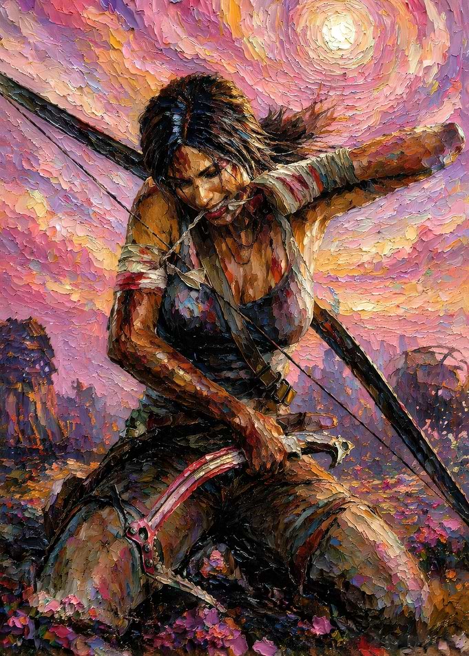 Lara Croft with Bow and Arrow