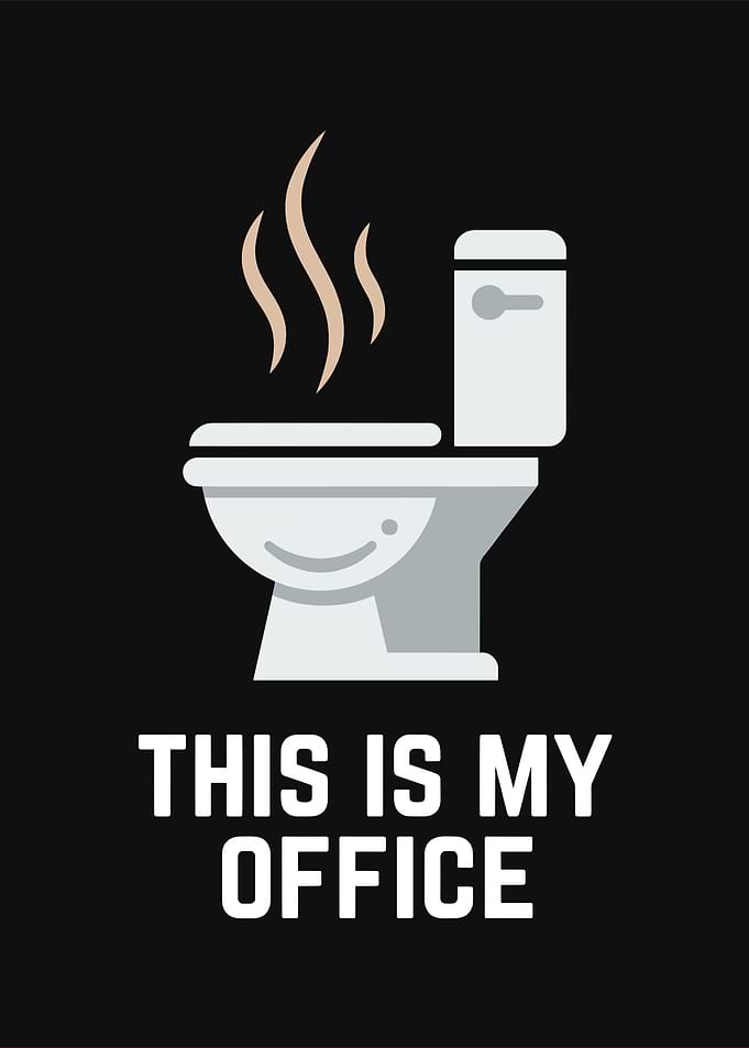 Funny Toilet Office Art