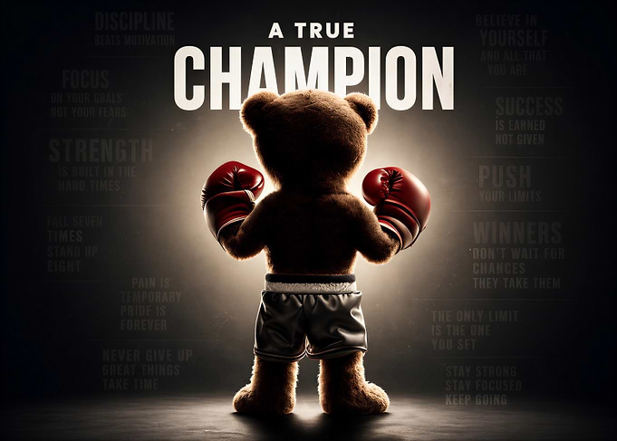 Teddy Bear Boxer Champion