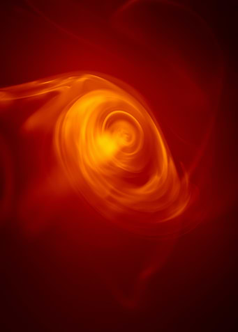 Fiery Swirl Abstract Background