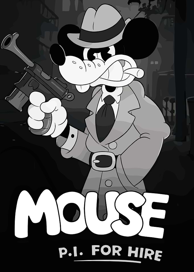 Detective Mouse with Gun