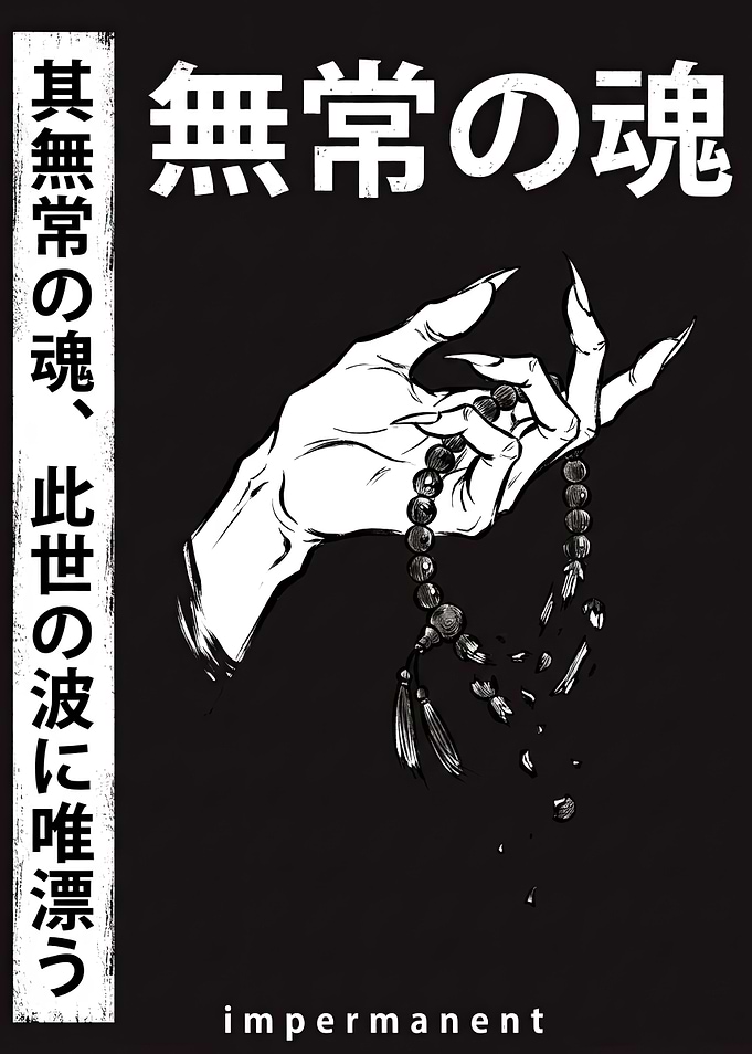 Impermanent Soul Japanese Text Art